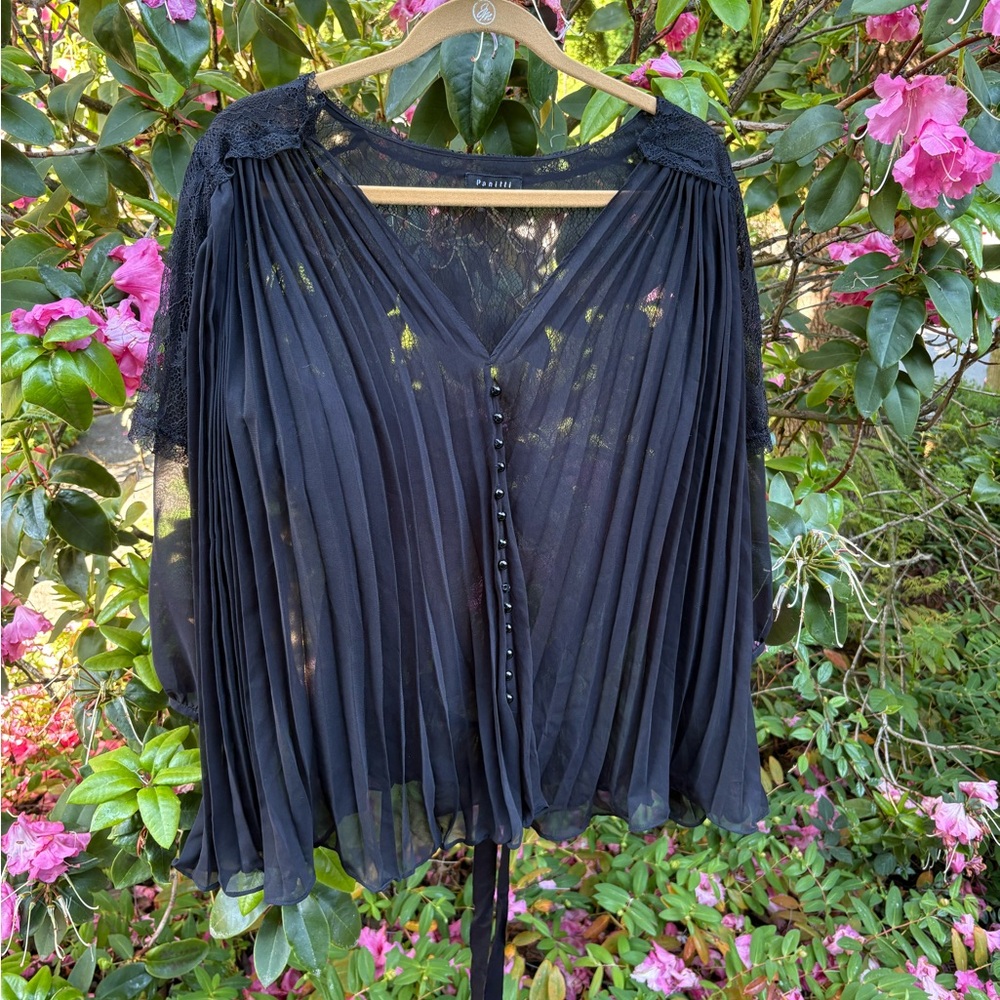 Black sheer blouse